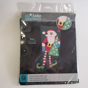 Christmas Holiday Craft - Felt Santa  Stocking Kit
